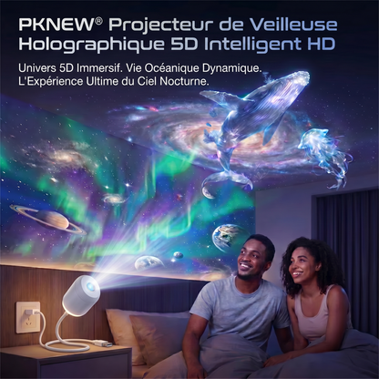 PKNEW® 🍉 Projecteur d'Ambiance 360° Effet Galaxie et Vagues d'Océan🍀