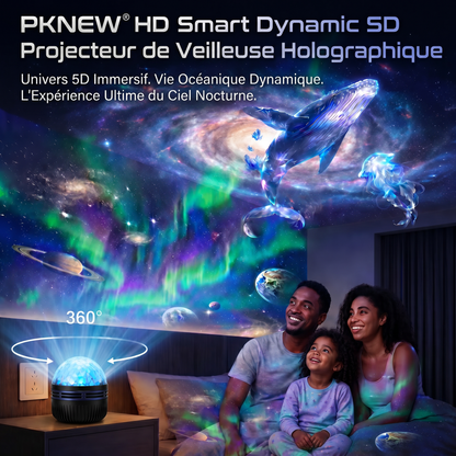 Boutique Officielle | 💖🍉 PKNEW® Projecteur de Ciel Étoilé Holographique Intelligent à 360° (HD Smart Dynamic 5D)🍉