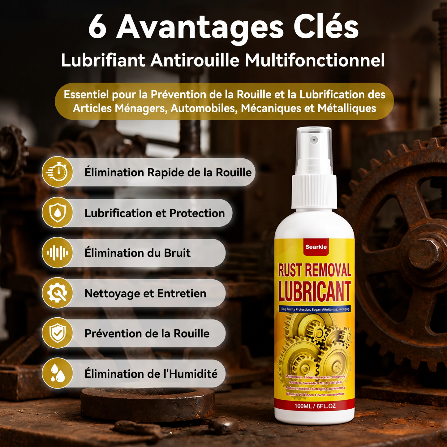 🍉Spray lubrifiant antirouille et désoxydant🍀