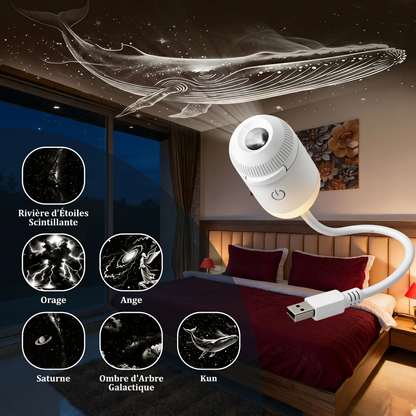 PKNEW® 🍉 Projecteur d'Ambiance 360° Effet Galaxie et Vagues d'Océan🌷