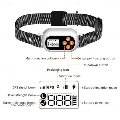 Clôture sans fil pour chien Portable Léger Durable Plastique Noir 1 PC