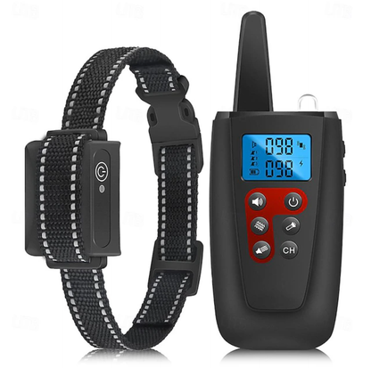 Collier de dressage pour chien sans choc, portée de 3300 pieds, bip vibrant, dresseur pour animaux de compagnie, étanche IPX7, rechargeable, collier de dressage pour animaux de compagnie sans pinces, son et vibration.