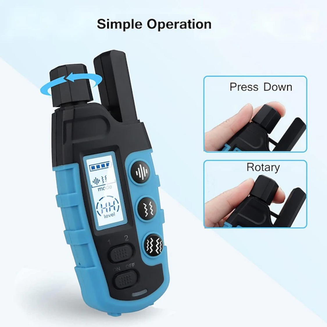 Collier de dressage pour chien sans chocs, rechargeable et étanche IPX7 Collier de dressage pour chien à vibrations et bips